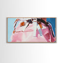 Western Outfit, Cowgirl Fashion Art, Rustic Ranch Decor, Soft Pastel Tones, Modern Minimalist Painting, Aesthetic Room Art, Framed Canvas Print