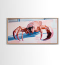 Fantasy Crab, Surrealism, Unique, Framed Canvas Print, Coastal Art, Whimsical Decor, Ocean Creature, Beach House, Statement Piece