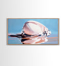 Sea Shell, Coastal Art, Beach House Wall Decor, Canvas Print, Nautical Painting, Minimalist Seaside Art, Bedroom Wall Decor