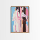 Woman Holding Tree, Abstract Portrait, Canvas Print, Feminine Art, Modern Wall Decor, Minimalist Wall Art, Aesthetic Painting