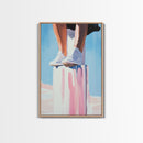 Standing Tall, Confidence, Minimalist Art, Modern Home Decor, Pastel Wall Art, Motivational Art, Living Room Wall Art, Canvas Print