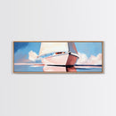 Sailboat Reflection, Nautical Wall Art, Ocean Lover Gift, Beach House Aesthetic, Framed Canvas Print, Coastal Living Room Decor