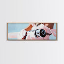 Western Girl, Cowgirl Aesthetic, Feminine Art, Framed Canvas Print, Rustic Wall Art, Minimalist Art, Boho Decor, Bedroom Art