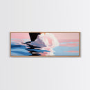 Ocean Waves, Sunset Beauty, Tranquil Seascape, Beach House, Framed Canvas Print, Coastal Art, Living Room Decor, Summer Vibes