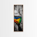Nature Reflection, Wood and Water, Colorful Art, Canvas Print, Abstract Landscape, Rustic Wall Art, Modern Nature Painting, Office Decor