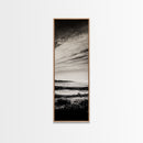 Black White, Seascape Art, Coastal Print, Framed Canvas Print, Monochrome Wall Art, Beach House Decor, Large Art, Living Room Artwork