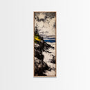 Coastal Cliff, Ocean Waves, Moody Seascape, Nautical Wall Art, Canvas Print, Beach House Decor, Modern Landscape, Living Room Art