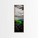 Abstract Landscape Wall Art, Green and Blue Coastal Decor, Nature Inspired Art, Modern Home Decor, Office Wall Art,