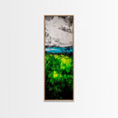 Abstract Greenery, Expressionist Art, Nature Inspired, Framed Canvas Print, Botanical Art, Contemporary Home Decor, Living Room Artwork