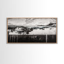 Black and White, Ocean, Waves, Minimalist, Canvas Print, Coastal Art, Nautical Decor, Bedroom Wall Art, Modern Home Decor, Fine Art Print