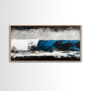 Ocean Wave, Blue, Modern, Canvas Print, Abstract Coastal Wall Art, Surfing Theme Artwork, Contemporary Beach Decor, Large Wall Art