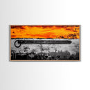 Metal Latch, Rustic, Bold, Abstract, Framed Canvas Print, Industrial Wall Art, Farmhouse Decor, Textured Painting, Unique Wall Accent
