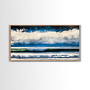 Ocean Waves, Abstract Seascape, Coastal Art, Large Wall Decor, Blue Wall Art, Modern Painting, Beach House, Canvas Print