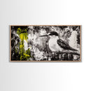 Black and White Bird, Modern Abstract, Minimalist Art, Canvas Print, Nature Wall Art, Office Wall Art, Boho Aesthetic Decor