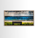 Beach View, Ocean Wall Art, Coastal Home Decor, Blue Canvas Print, Nature Artwork, Living Room Art, Nautical Art, Summer Wall Decor