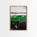 Green Horizon, Abstract Landscape, Contemporary Painting, Bold Nature Art, Modern Home Wall Decor, Unique Artwork, Canvas Print