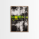 Abstract Forest, Black and White Art, Moody Nature Painting, Contemporary Wall Decor, Modern Office Art, Canvas Print