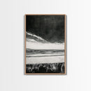 Dark Sky, Ocean Storm, Dramatic Seascape, Canvas Print, Moody Wall Art, Modern Coastal Decor, Nautical Painting, Living Room Art