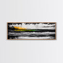 Mountain Reflection, Forest Lake, Scenic Landscape, Nature Canvas Print, Framed Canvas Print, Living Room Art, Wilderness Wall Art
