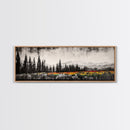Mountain Landscape, Black and White Wall Art, Modern Nature Print, Rustic Living Room Decor, Autumn Canvas Print, Large Wall Art