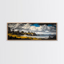 Dramatic Beach, Blue Sky, Coastal Landscape Art, Canvas Print, Modern Nature Decor, Living Room Artwork, Large Scenic Wall Art