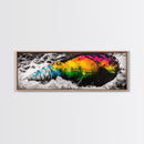 Vibrant Shell, Ocean Waves, Abstract Nautical, Canvas Print, Coastal Wall Decor, Colorful Beach Art, Living Room Accent, Unique Gift