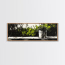 Potted Plant, Botanical Wall Art, Greenery Decor, Modern Minimalist Painting, Nature Inspired Home, Kitchen Wall Print, Canvas Print