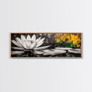 Lotus Flower, Zen Wall Art, Minimalist Decor, Canvas Print, Black and White Botanical Art, Spa Room Decor, Meditation Space, Modern Artwork