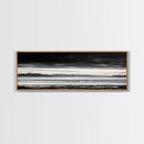 Stormy Mountains, Black and White Art, Monochrome Landscape, Modern Wall Decor, Framed Canvas Print, Nature Inspired, Minimalist Home Art