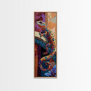 Gecko Art, Colorful Lizard, Desert Wall, Framed Canvas Print, vibrant reptile painting, boho wildlife wall decor, eclectic living room accent