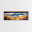 Coastal Wave Art, Beach Shore, Ocean Spray, Sunset Sea Framed Canvas Print, Living Room Wall Art, Modern Tropical Decor
