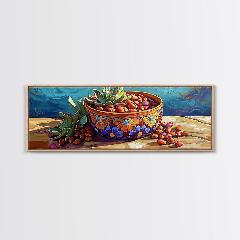 succulent kitchen decor Succulent Bowl, Kitchen Decor, Colorful Talavera, Canvas Print, Mexican Pottery Art, Rustic Kitchen Wall Art, Vibrant Boho Style