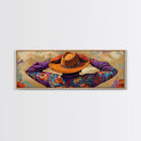 Southwestern Style, Cowboy Art, Desert Vibes, Sunset Palette, Framed Canvas Print, Rustic Western Wall Art, Office Decor, Colorful Home Accent