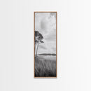 Marshland Trees, Coastal Wetlands, Serene Landscape, Peaceful Horizon, Framed Canvas Print, Office Wall Art, Minimalist Nature Art