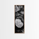 Zen Circle Stone, Forest Texture, Nature Balance, Canvas Print, Rustic Bathroom Decor, Earthy Wall Art, Minimalist Natural Style