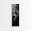Cute Otter, Wildlife Charm, Animal Portrait, Black White Art, Canvas Print, Kids Room Wall Art, Woodland Nursery, Nature Lover Gift