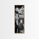 Desert Cactus Closeup, Prickly Pear Focus, Bold Nature Decor, Framed Canvas Print, Southwestern Kitchen Decor, Living Room Art