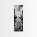 Rocky Ocean Cove, Peaceful Coastal Passage, Zen Nature Art, Framed Canvas Print, Bathroom Print, Coastal Entryway Wall Art, Beach House Decor