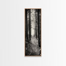 Forest Trail, Woodland Path, Light Through Trees, Nature Escape, Canvas Print, Cabin Wall Art, Cozy Autumn Home Decor, Bedroom Artwork