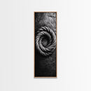 Nautical Rope Closeup, Industrial Texture, Abstract Rustic, Framed Canvas Print, Office Wall Art, Monochrome Art, Modern Nautical Decor