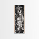 Tree Shadows, Woodland Light, Forest Stroll, Peaceful Canopy, Dappled Light Canvas Print, Cozy Living Room Wall Art, Autumn Decor