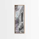 Desert Adobe Home, Old World Architecture, Earth Tone Wall Decor, Boho Rustic Print, Minimalist Entryway Art, Canvas Print