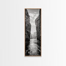 Canyon River, Desert Passage, Rugged Cliffs, Adventure Scene, Framed Canvas Print, Western Wall Art, Office Art, Den Nature Decor