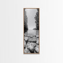 Crystal Cove, Reflections Water, Seaside Stones, Canvas Print, Tranquil Coastal Wall Art, Beach Bathroom Decor, Minimalist Style