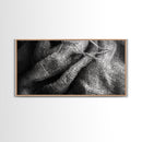 Burlap Texture Close-Up, Woven Fabric Detail Art, Earthy Natural Theme, Framed Canvas Print, Kitchen Wall Art, Boho Textile Decor