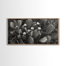 Cactus Blooms, Desert Flowers, Prickly Pear, Nature Closeup, Framed Canvas Print, Southwestern Art, Kitchen Wall Art, Boho Style