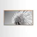 Native Headdress, Feather Crown, Cultural Tribute, Canvas Print, Boho Tribal Decor, Bedroom Wall Art, Monochrome Indigenous Style