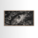 Animal Track Print, Nature Scene, Forest Ground, Autumn Photography, Framed Canvas Print, Rustic Cabin Wall Art, Earth Tone Decor