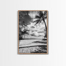 Beach Volleyball, Palm Trees, Island Sport, Canvas Print, Tropical Wall Art, Game Room Decor, Coastal Fitness Photography