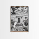 Desert Doorway, Rustic Adobe, Southwestern Style, Framed Canvas Print, Entryway Art, Neutral Wall Art, Minimalist Home Decor